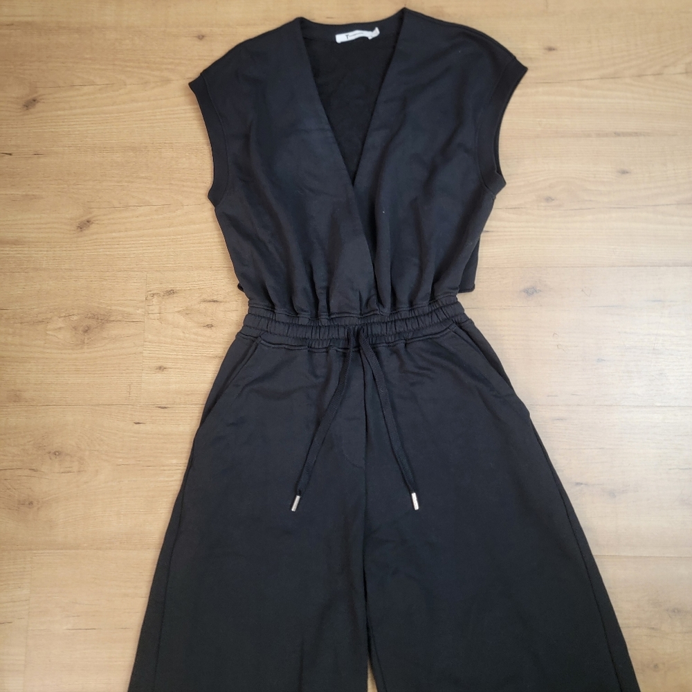T ALEXANDER WANG  French Terry Back Slit Jumpsuit - Picture 3 of 11